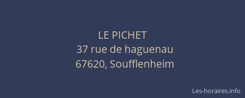 LE PICHET