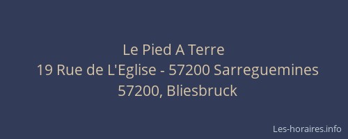 Le Pied A Terre