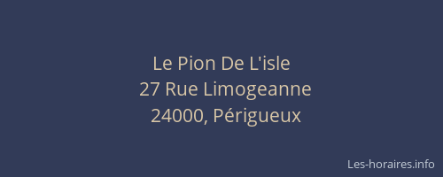 Le Pion De L'isle