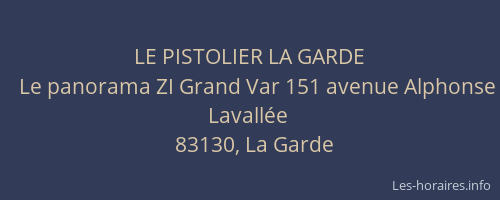 LE PISTOLIER LA GARDE