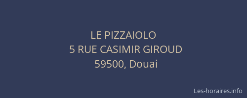 LE PIZZAIOLO