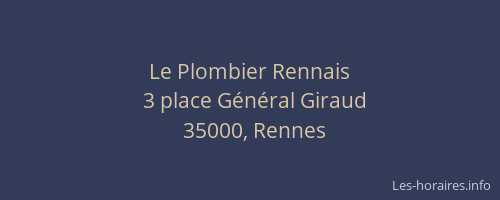 Le Plombier Rennais