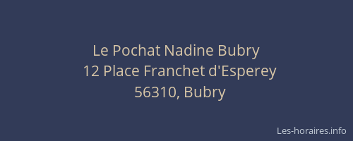 Le Pochat Nadine Bubry