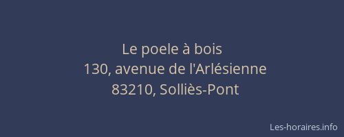 Le poele à bois