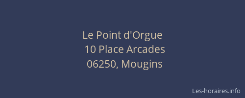 Le Point d'Orgue