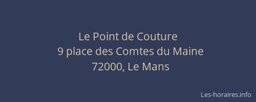 Le Point de Couture