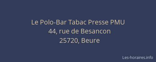 Le Polo-Bar Tabac Presse PMU
