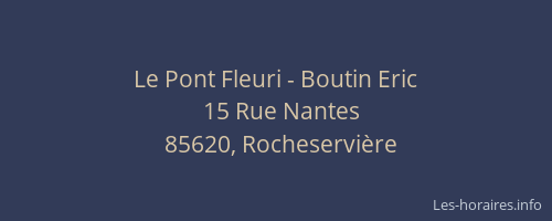 Le Pont Fleuri - Boutin Eric