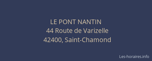 LE PONT NANTIN