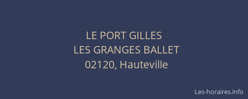 LE PORT GILLES