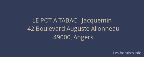 LE POT A TABAC - Jacquemin
