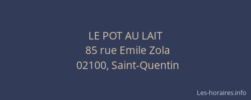 LE POT AU LAIT