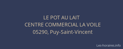 LE POT AU LAIT