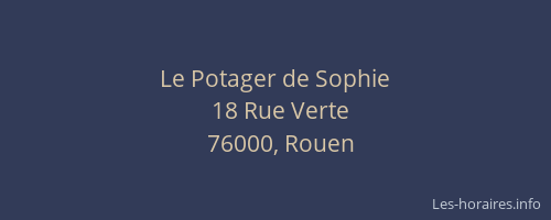 Le Potager de Sophie