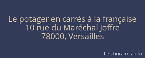 Le potager en carrés à la française