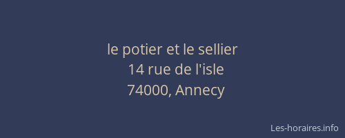 le potier et le sellier