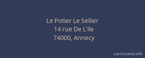 Le Potier Le Sellier