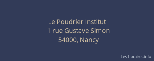 Le Poudrier Institut