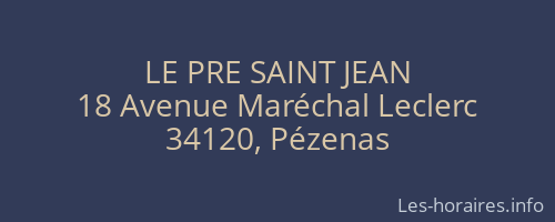 LE PRE SAINT JEAN