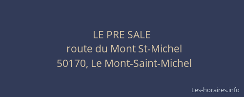 LE PRE SALE
