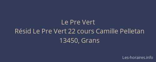 Le Pre Vert