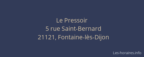 Le Pressoir