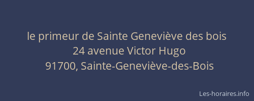 le primeur de Sainte Geneviève des bois
