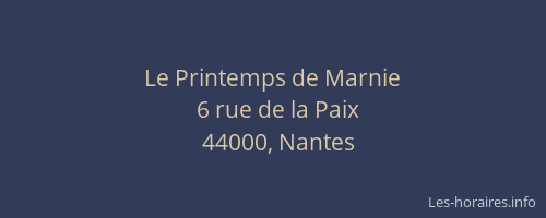 Le Printemps de Marnie