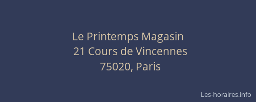 Le Printemps Magasin