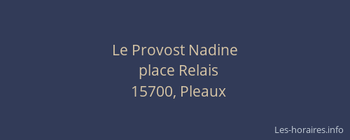 Le Provost Nadine
