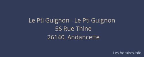 Le Pti Guignon - Le Pti Guignon