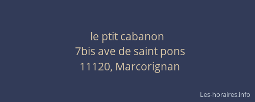 le ptit cabanon