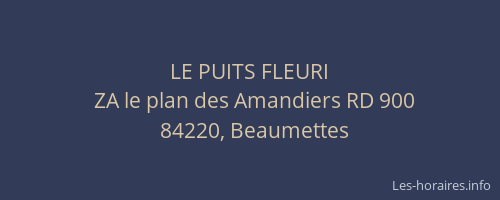LE PUITS FLEURI