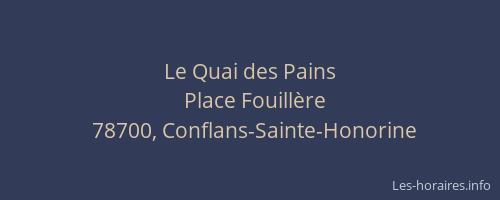 Le Quai des Pains