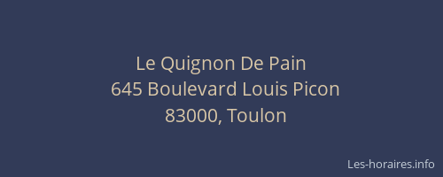 Le Quignon De Pain
