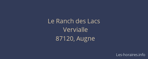 Le Ranch des Lacs