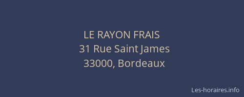 LE RAYON FRAIS