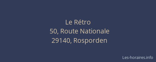 Le R&eacute;tro