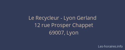 Le Recycleur - Lyon Gerland