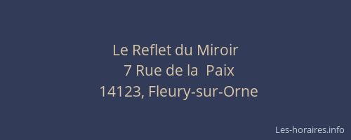 Le Reflet du Miroir