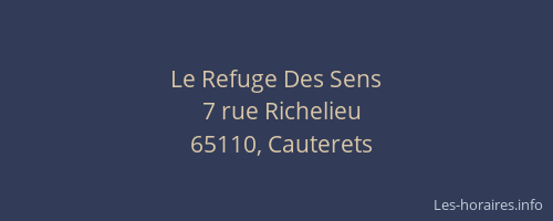 Le Refuge Des Sens