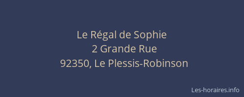 Le Régal de Sophie