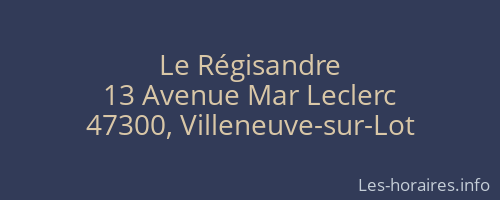 Le Régisandre
