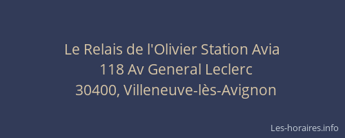 Le Relais de l'Olivier Station Avia