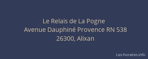 Le Relais de La Pogne