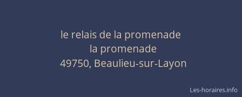 le relais de la promenade