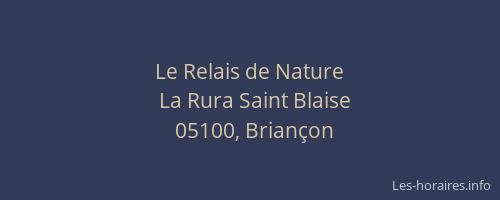 Le Relais de Nature
