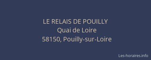 LE RELAIS DE POUILLY