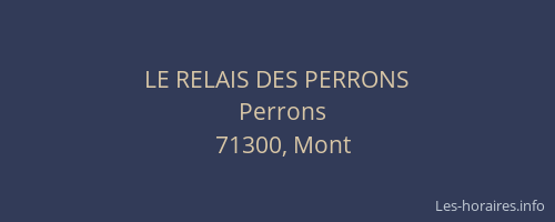 LE RELAIS DES PERRONS