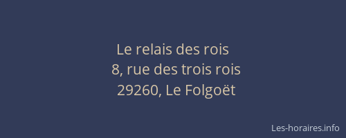 Le relais des rois